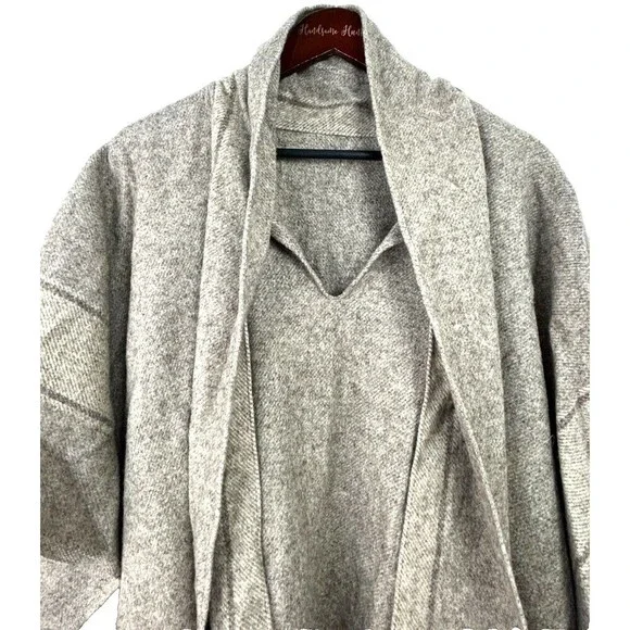 Artesanias Reyes Wool Brown Knit Long Shawl Cape Fringe Boho Soft Warm One Size - Picture 11 of 12